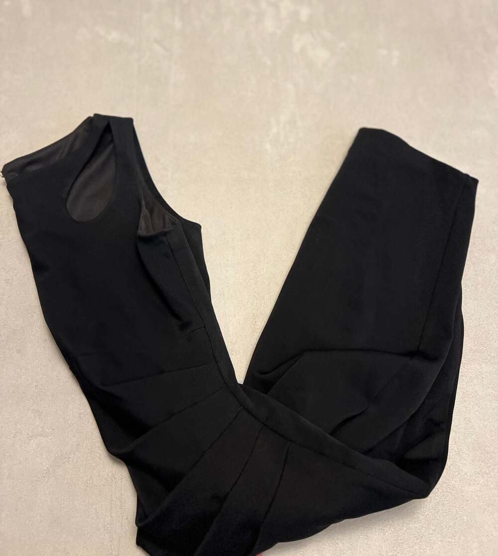 Cache Black Asymmetrical Cutout Ruched Sleeveless Sheath Dress Size 0 - Picture 3 of 8